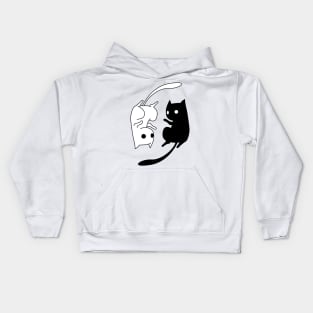 YINGYang cat Kids Hoodie